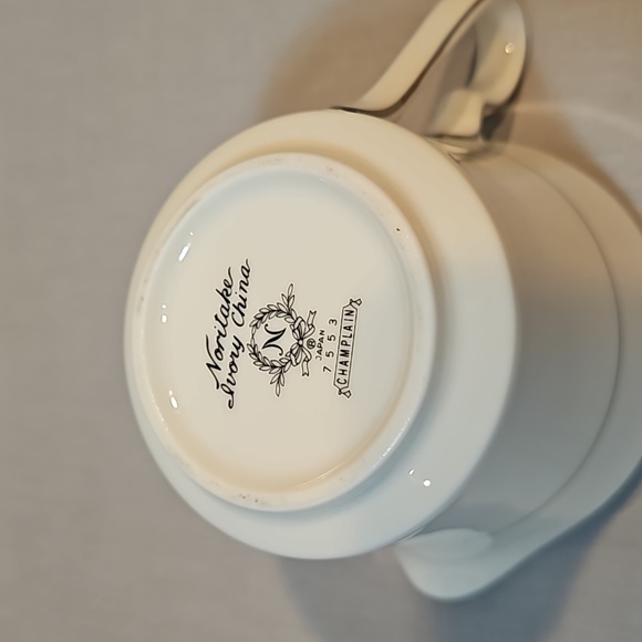 Noritake Champlain 7553 Creamer & Sugar w/Lid, Ivory China new - Picture 15 of 15